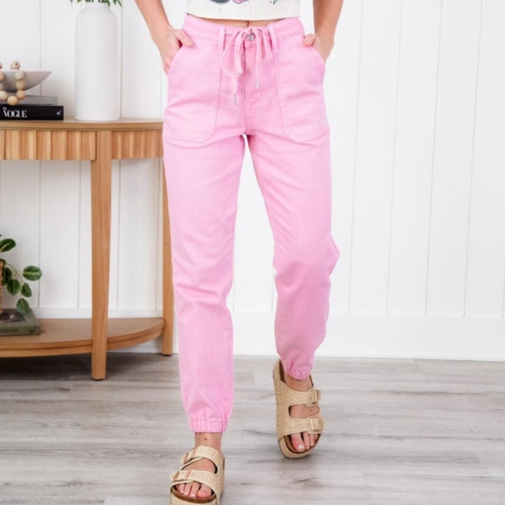 Judy blue pink jean joggers 16W - Picture 3 of 11
